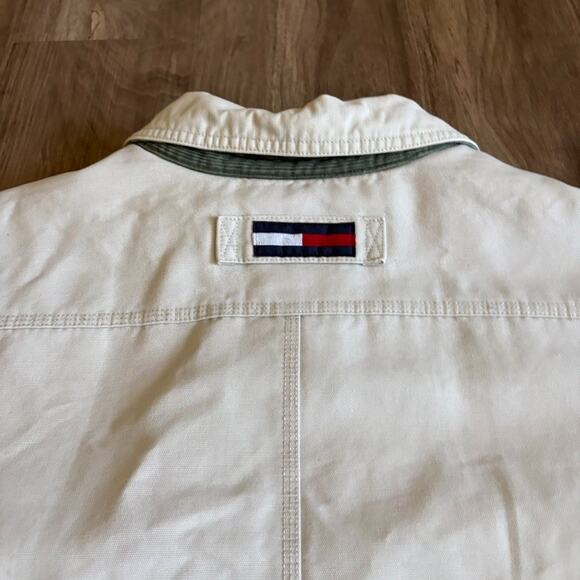 Vintage Detroit Style Jacket Size XXL Sherpa Lined Work Cream Canvas Tommy Worn - Picture 8 of 9